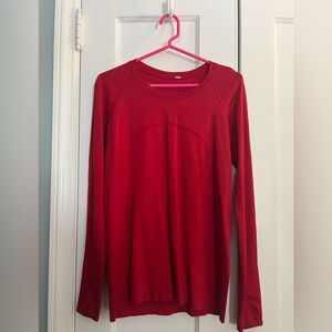 lululemon athletica Dark Red Long Sleeve Tee